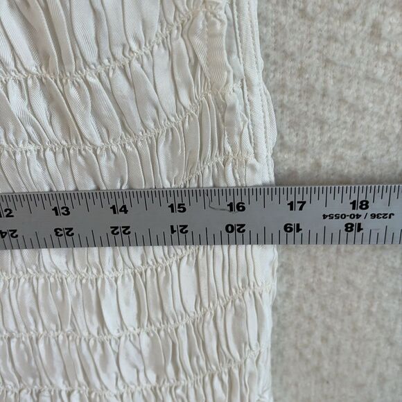 J Crew Maude dress in drapey viscose twill Womens Large Ivory White - Picture 5 of 10